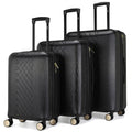 Diamond 3 Piece Expandable Spinner Luggage Set