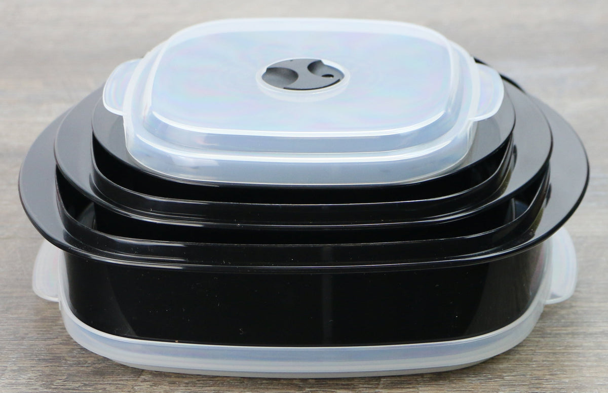 Microwave Cookware & Storage Set, Black