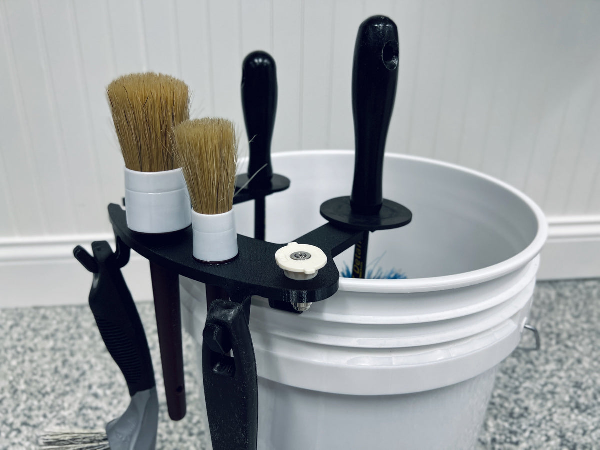 BucketCaddy - Wheel, Tire, & Detailing Brush Organizer for 5-gallon and 6-gallon Car Wash Buckets