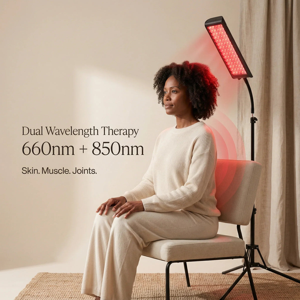 Nicebeam Sleep Healing Red Light Floor Lamp with Remote