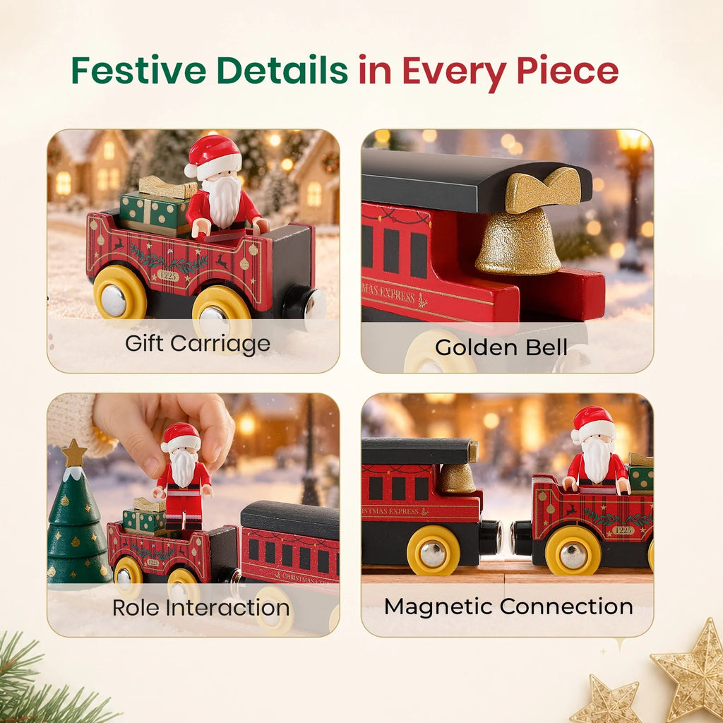 Tiny Land® Christmas Express Wooden Train Accessory Set