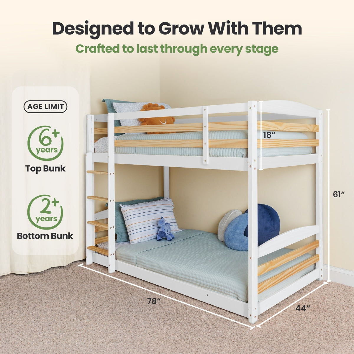 Solid Bunk Bed For Kids