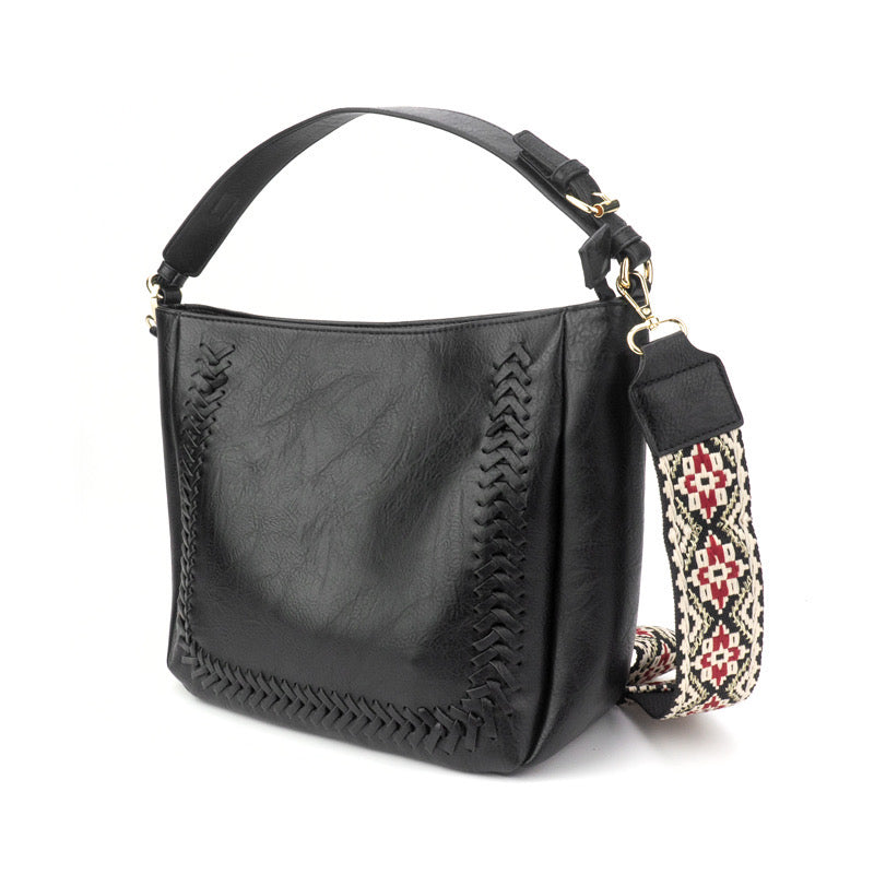 The Harper | Cross Stitch Messenger Bag