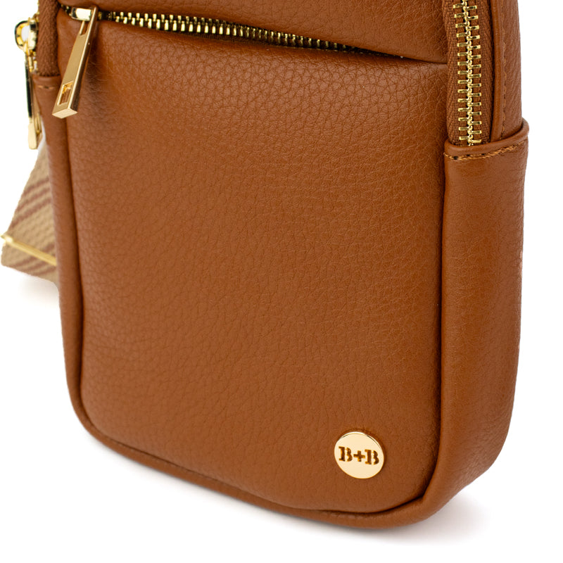 The Harlow | Sling Bag with Chevron Strap | 3 Colors