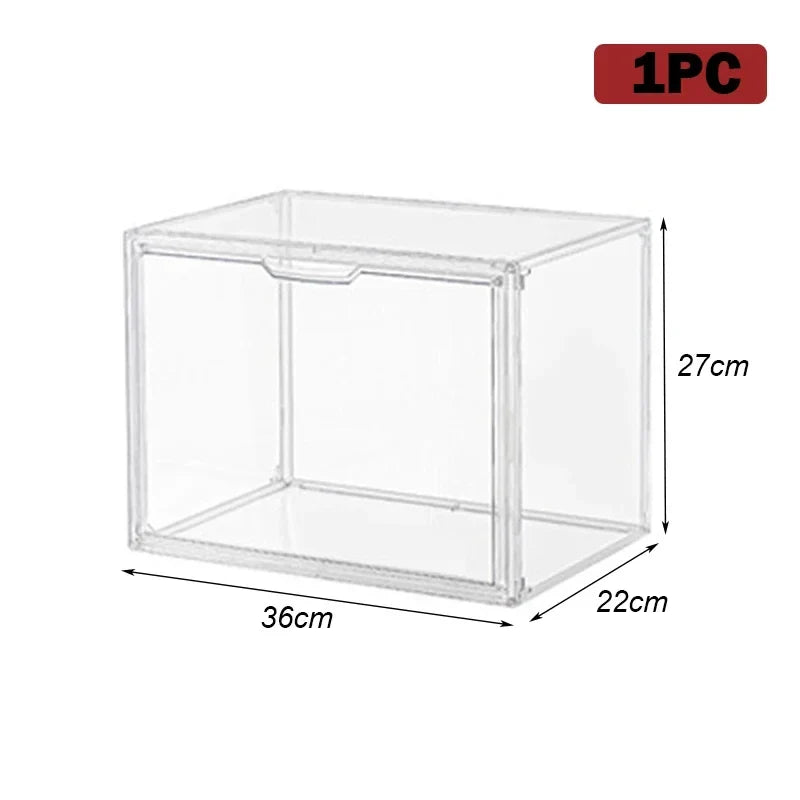 New Large Capacity Storage Box Organizer for Figures Acrylic Box Clear Blind Box Showcase Makeup Organizer for Bag