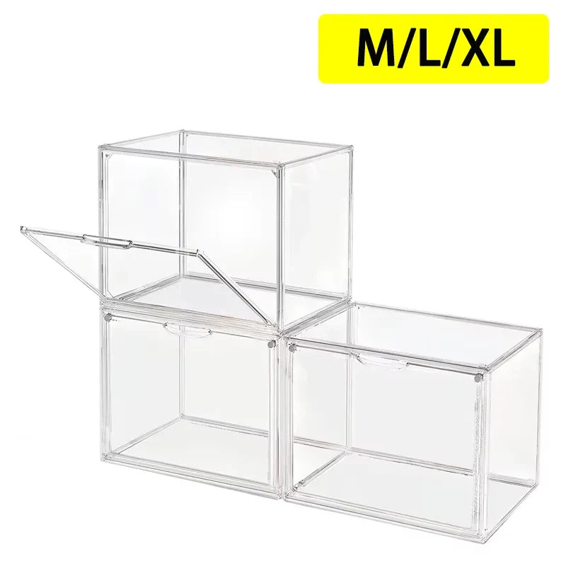 New Large Capacity Storage Box Organizer for Figures Acrylic Box Clear Blind Box Showcase Makeup Organizer for Bag
