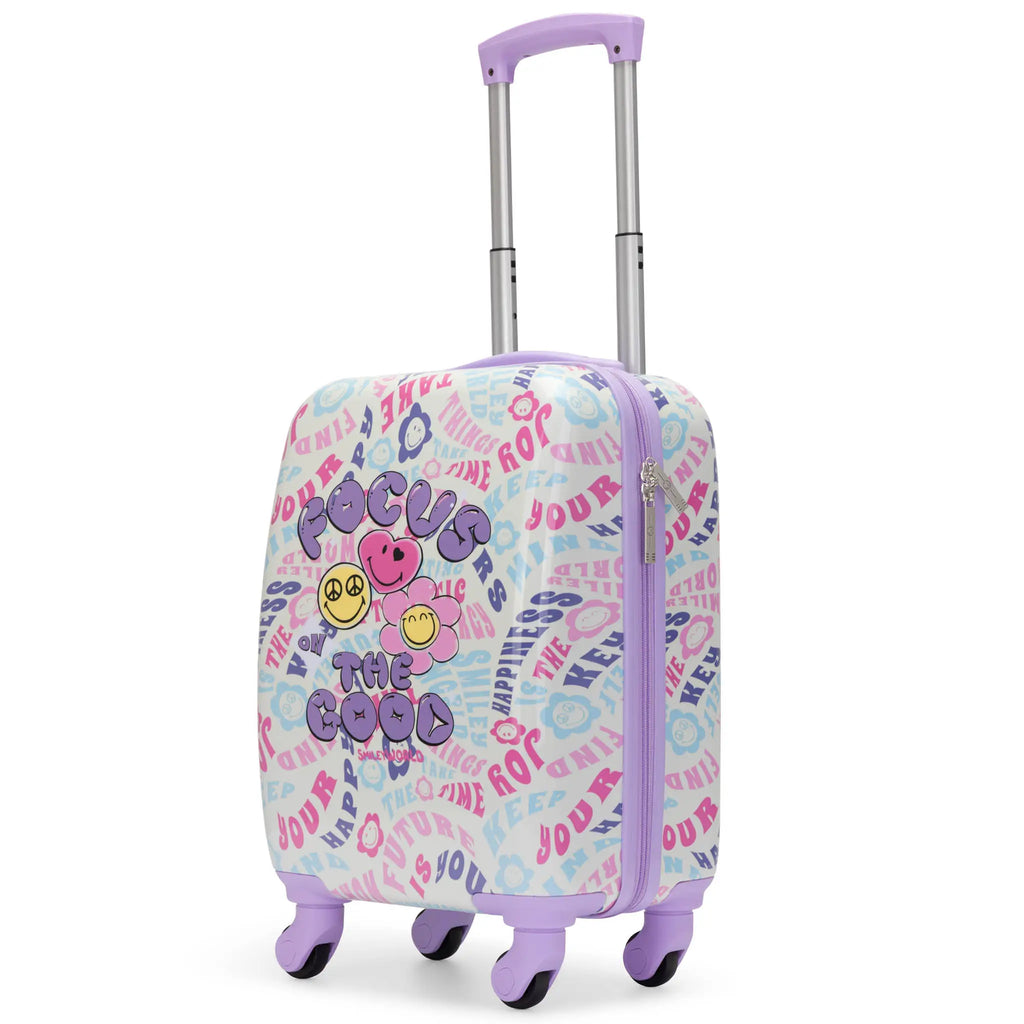 SMILEYWORLD Kids Adventure 18" Carry-on Spinner Suitcase