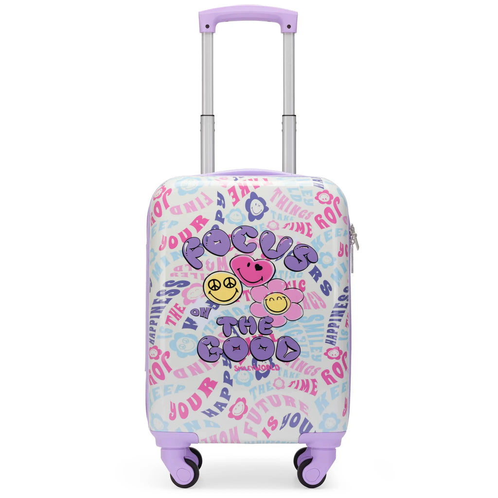 SMILEYWORLD Kids Adventure 18" Carry-on Spinner Suitcase