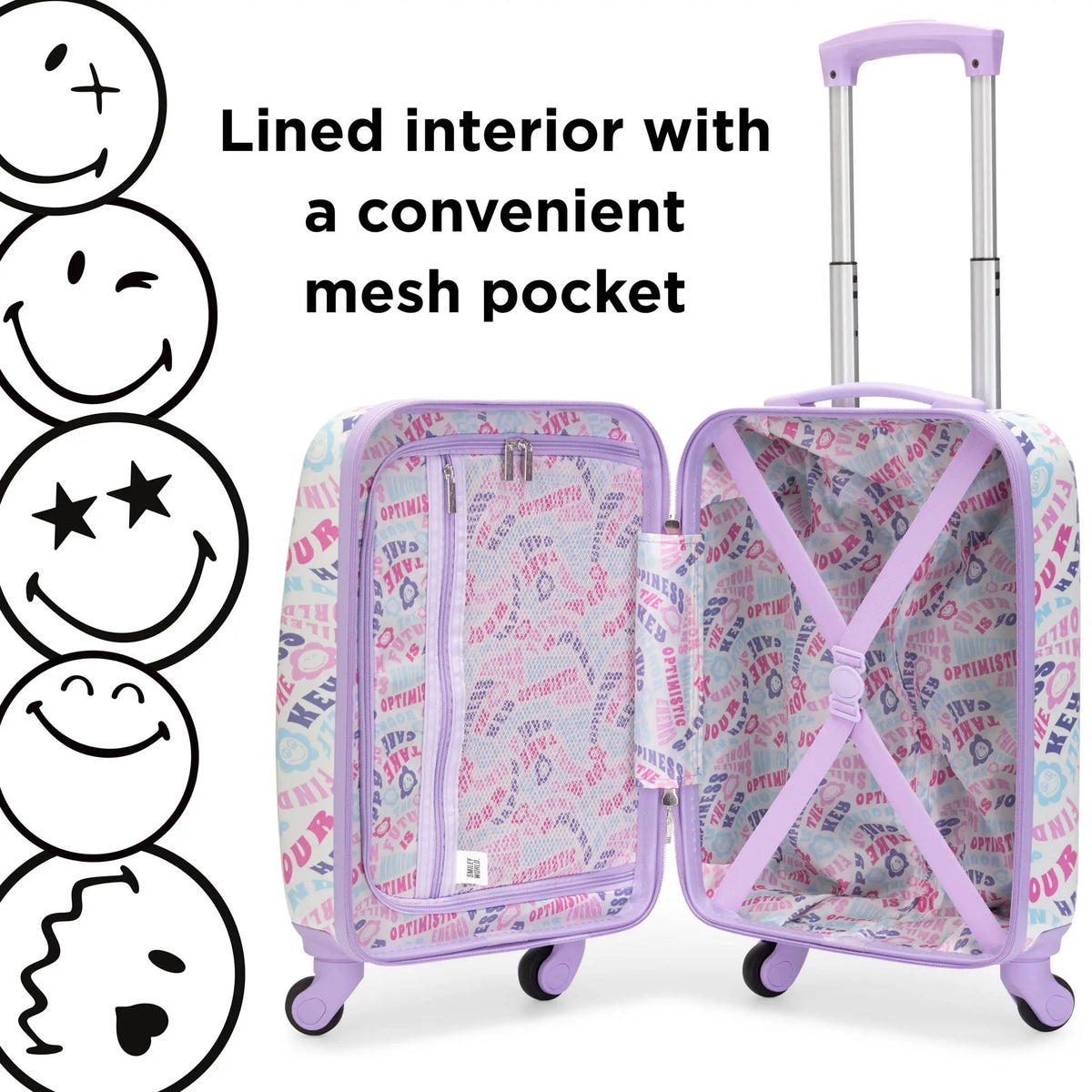 SMILEYWORLD Kids Adventure 18" Carry-on Spinner Suitcase