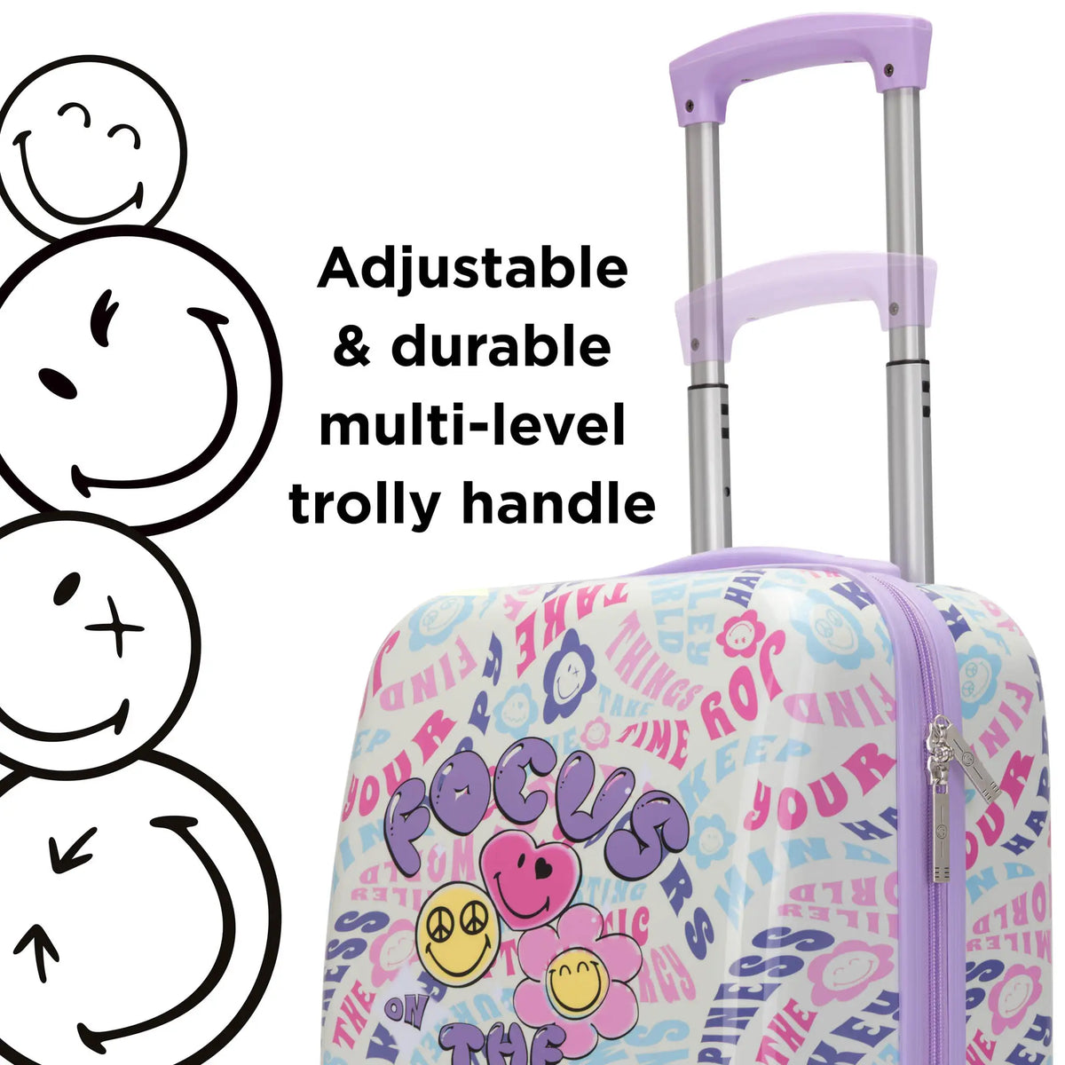 SMILEYWORLD Kids Adventure 18" Carry-on Spinner Suitcase