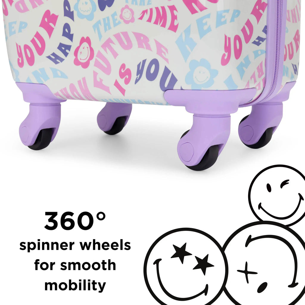 SMILEYWORLD Kids Adventure 18" Carry-on Spinner Suitcase