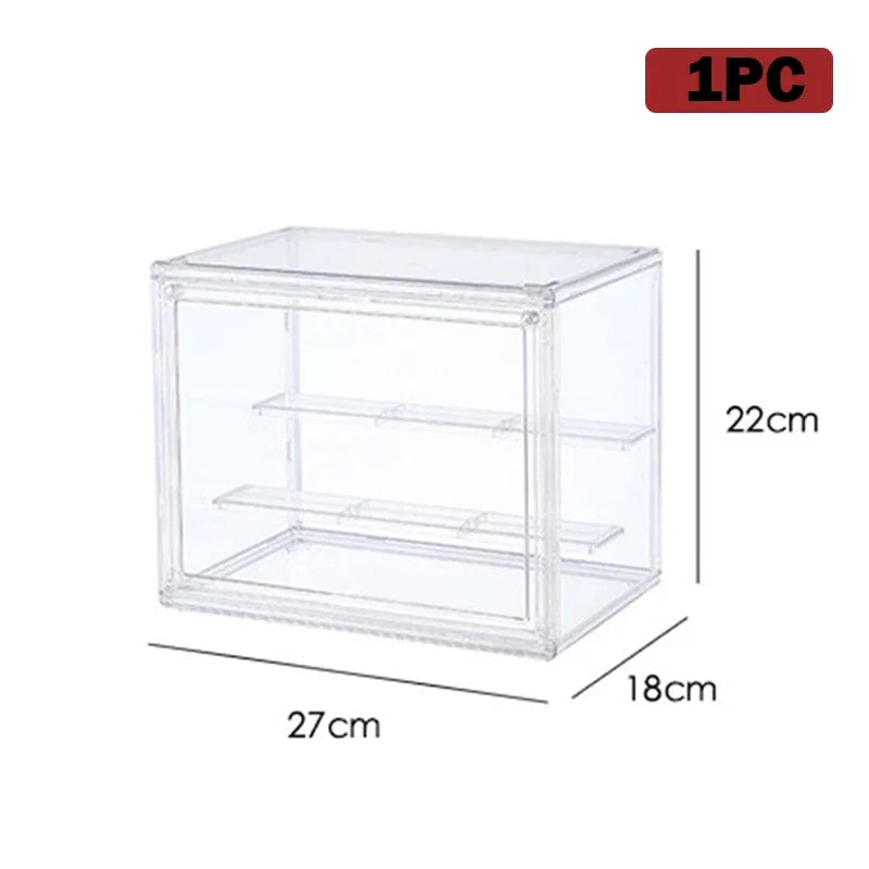 New Large Capacity Storage Box Organizer for Figures Acrylic Box Clear Blind Box Showcase Makeup Organizer for Bag