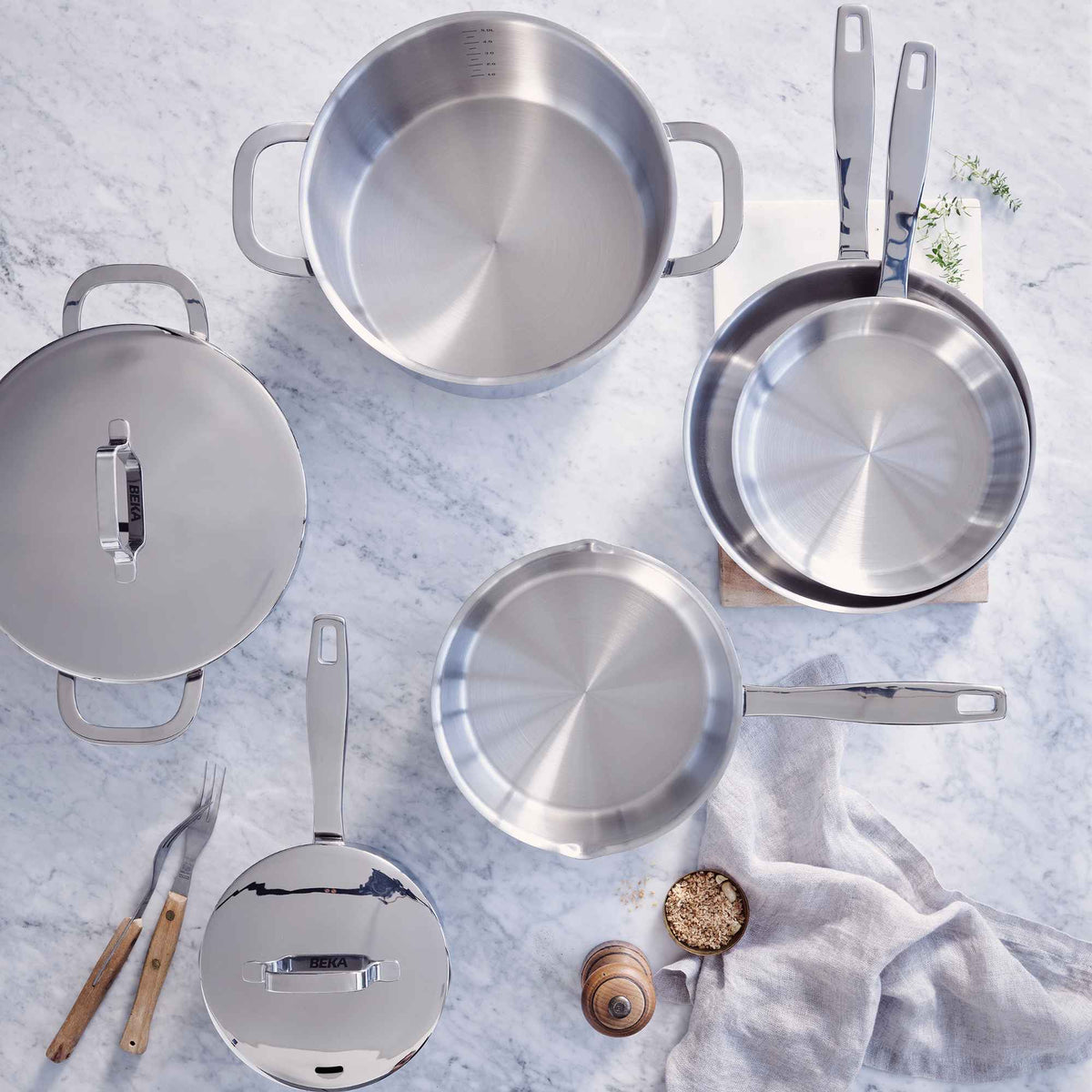 5-Ply Stainless Cookware Set, 14-Piece
