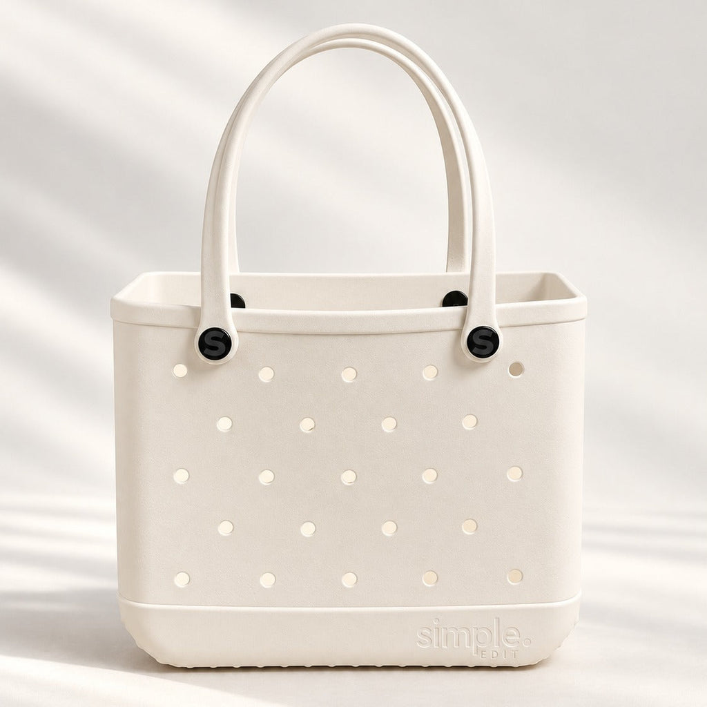 Everyday Medium EVA Tote – Coconut | Waterproof, Lightweight, Creamy Ivory Everyday Bag
