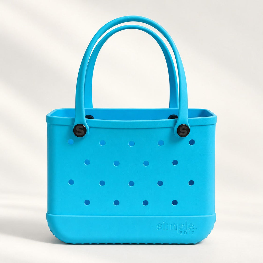 Everyday Small EVA Tote – TIFF | Waterproof, Lightweight, Modern Turquoise Mini Tote