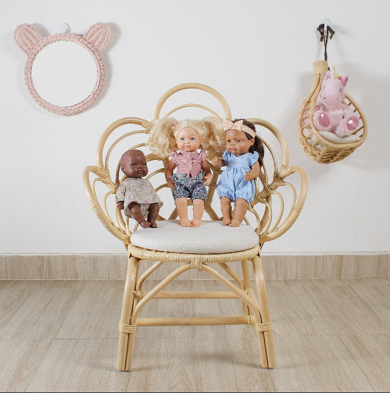Blossom Dreams Girls Bedroom Rattan Decorative Flower Chair