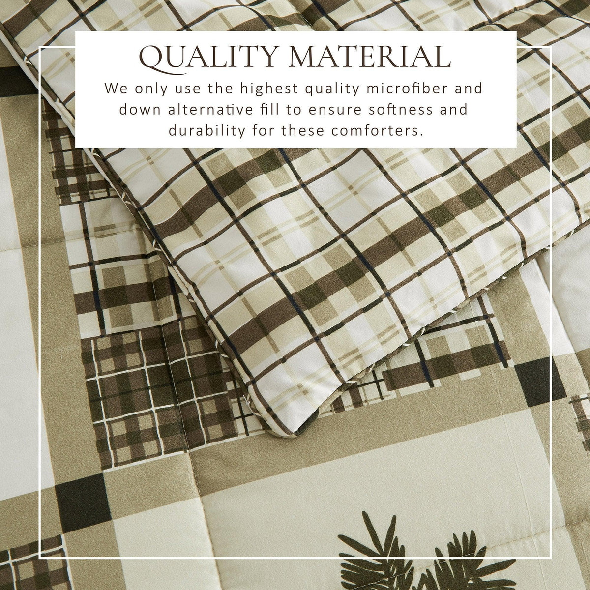 Reversible Christmas Comforter and Sham Set - Holiday / Lodge Odette Collection