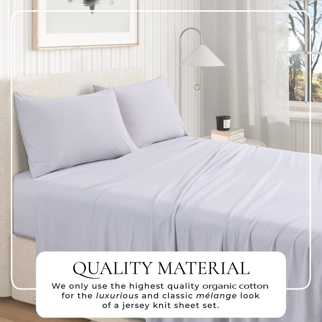 100% Organic Cotton Jersey Knit Sheets